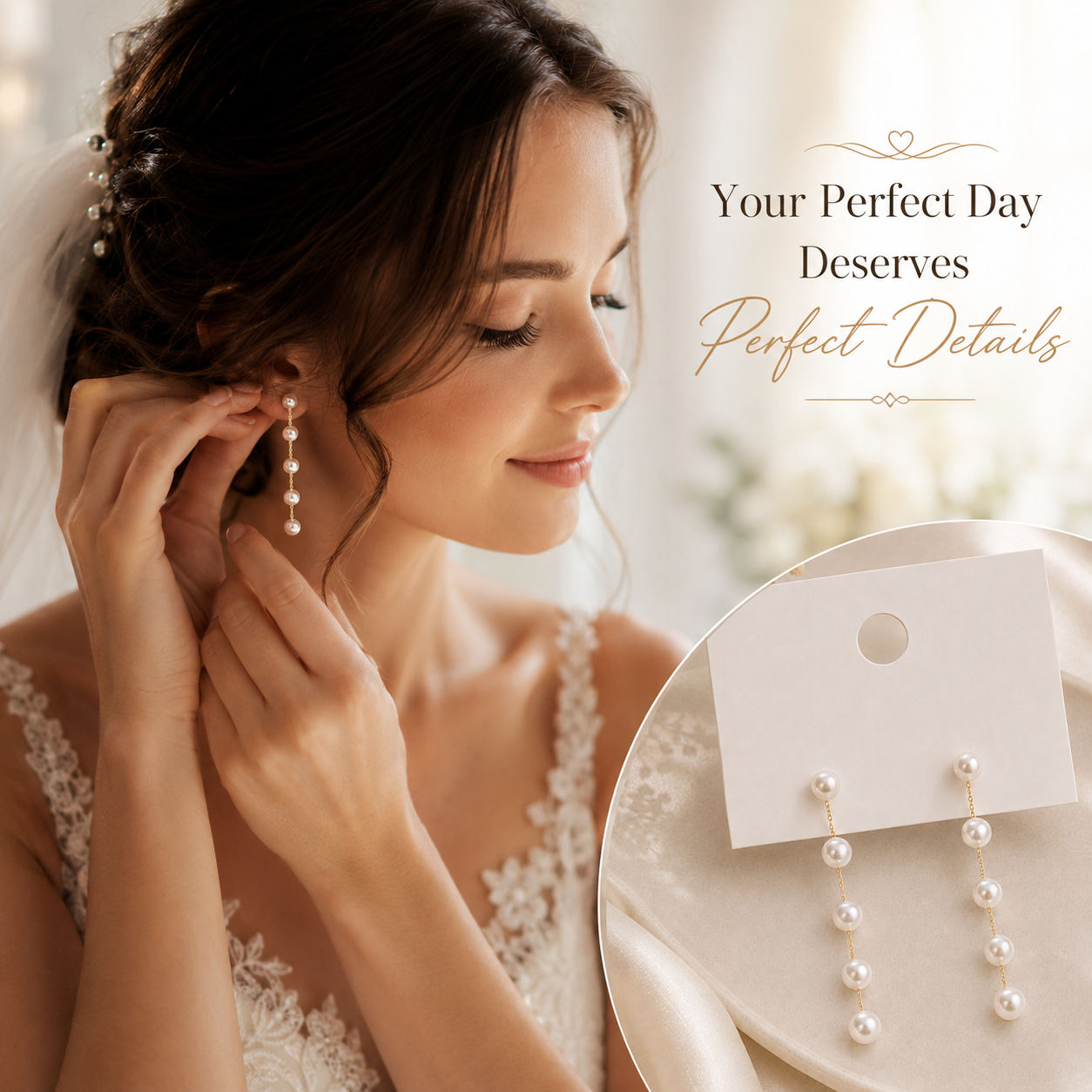 Elegant Long Pearl Drop Earrings, Minimalist Gold Chain Dangle Earrings for Women, Bridal & Everyday Jewelry